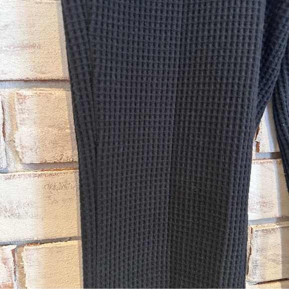 Aerie waffle pull on flare pants black size small - Picture 3 of 6